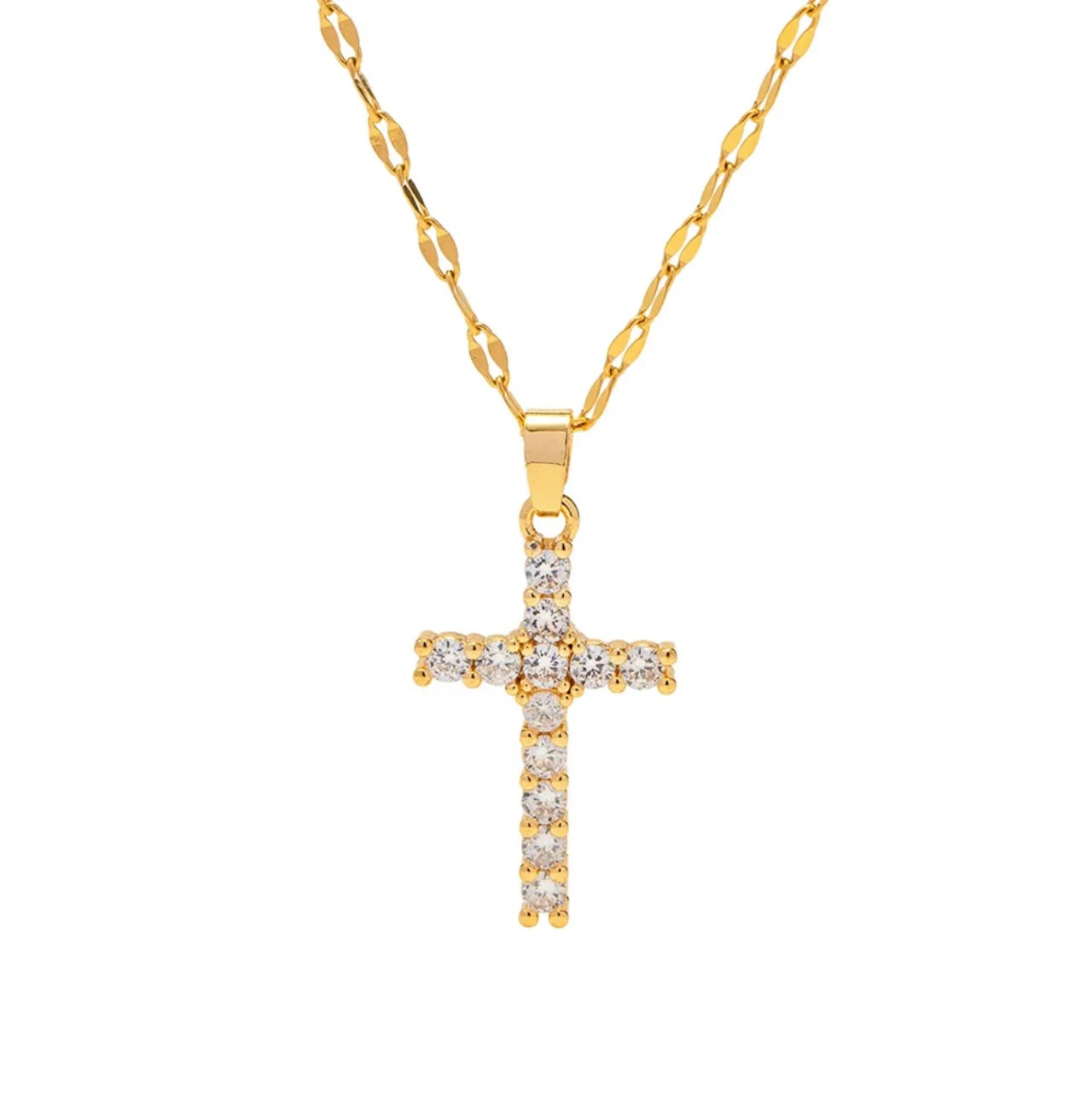 Chansutt Pearls: Sparkle Cross Necklace