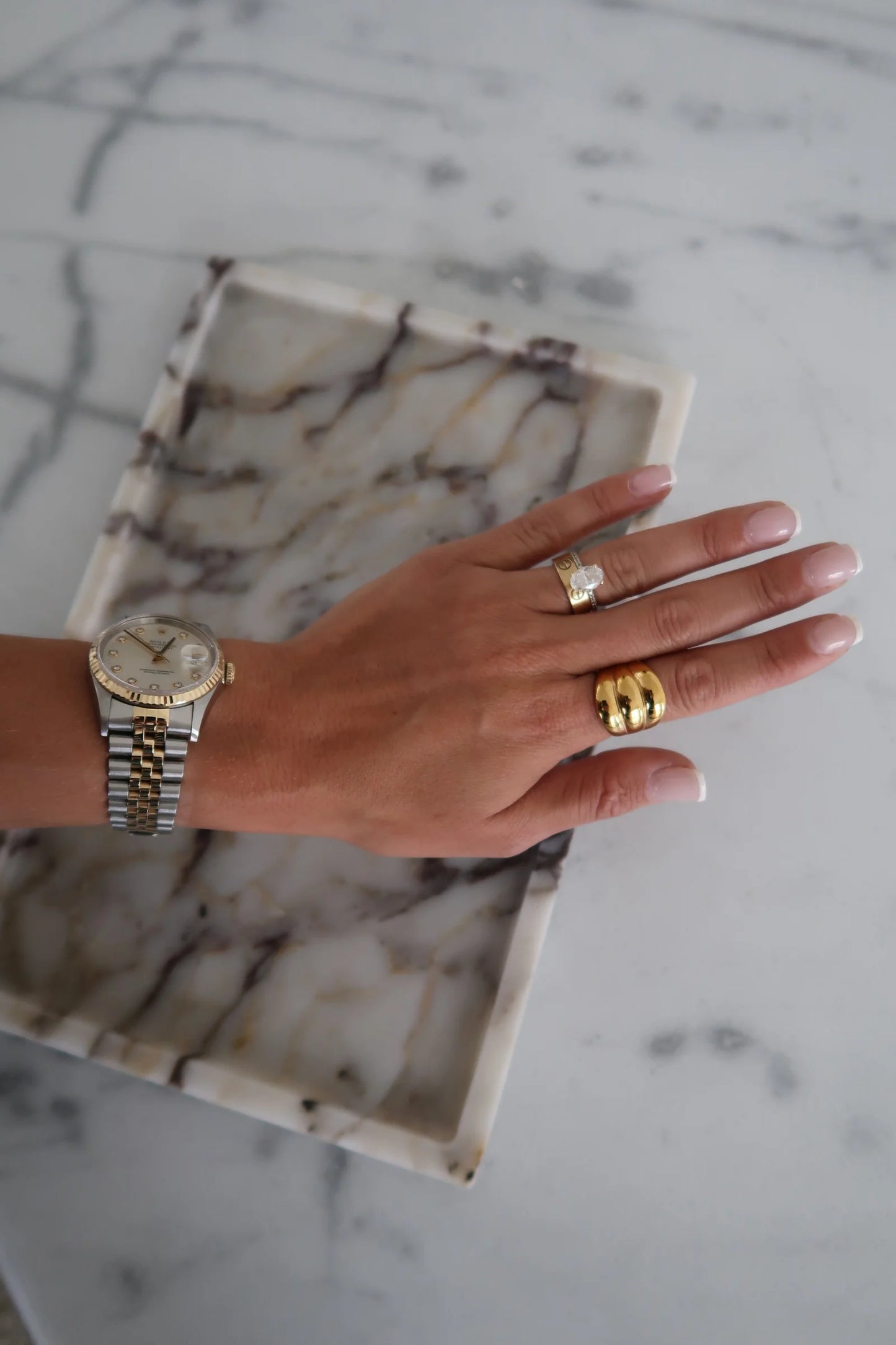 Chansutt Pearls: Large Gold Shell Ring