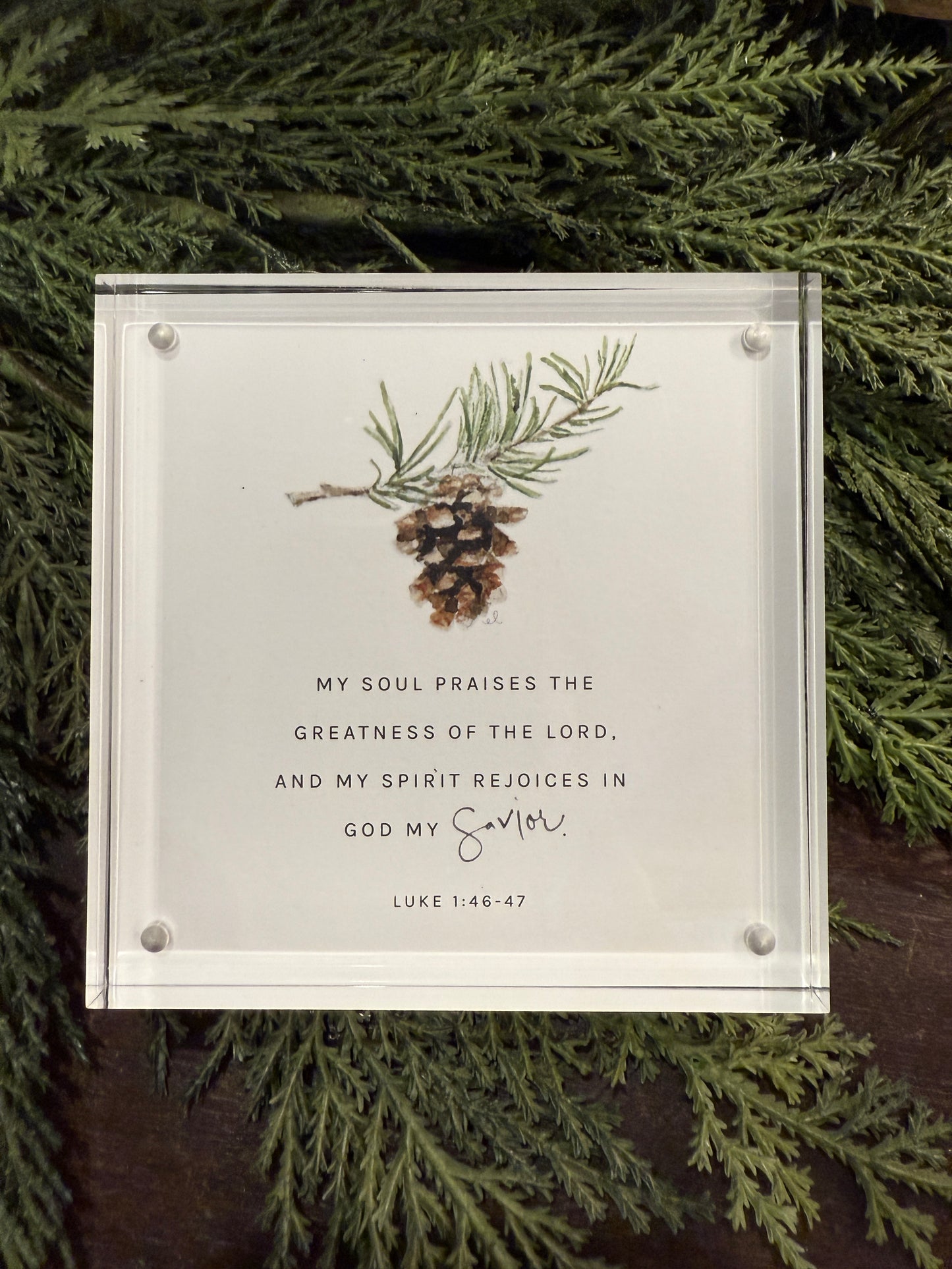 4x4 Acrylic Framed Scripture Card