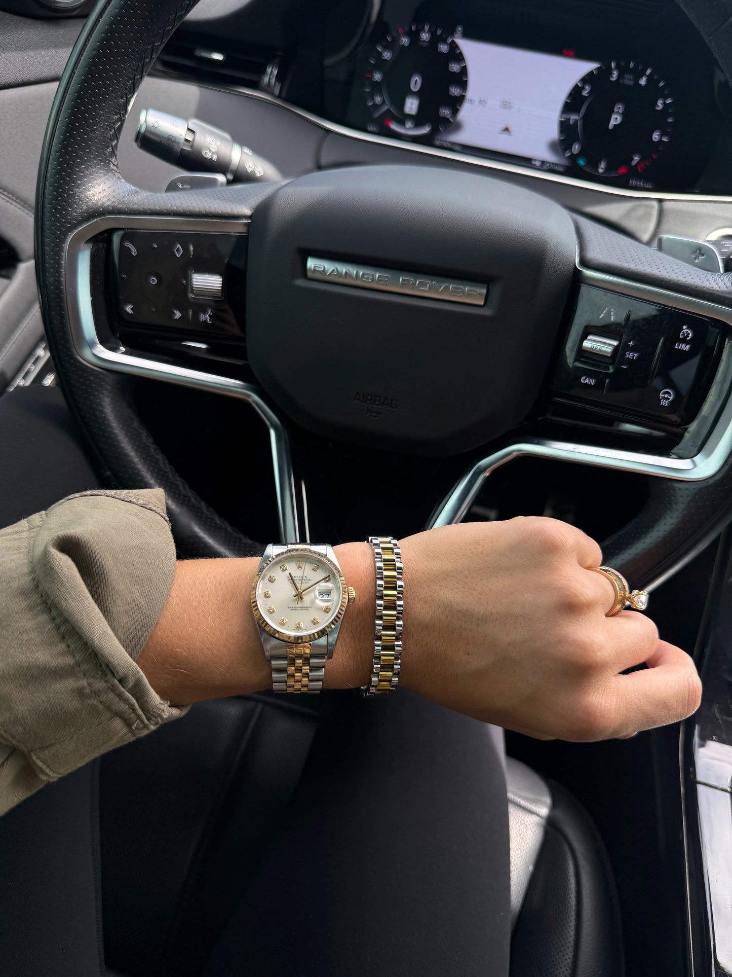 Chansutt Pearls: Two Toned Watch Band Bracelet