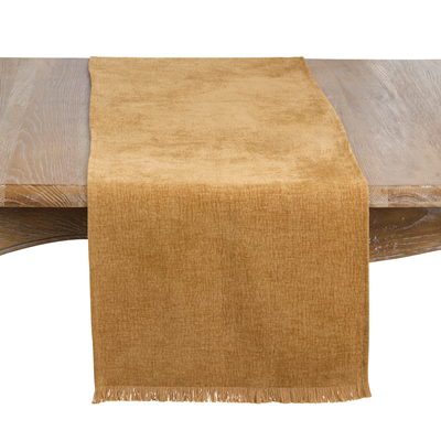 16" x 72" Mustard Fringe Runner