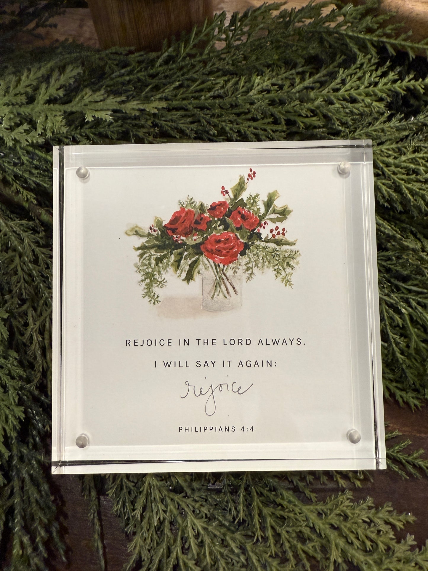 4x4 Acrylic Framed Scripture Card