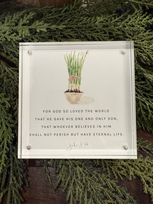 4x4 Acrylic Framed Scripture Card