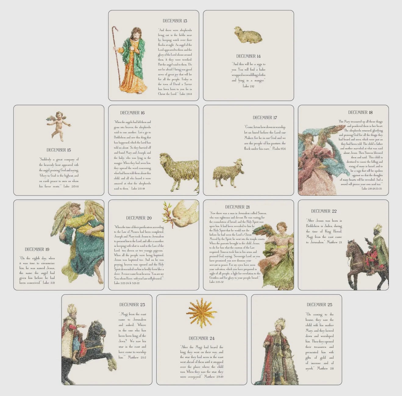 Classic Advent Calendar & Easel Set