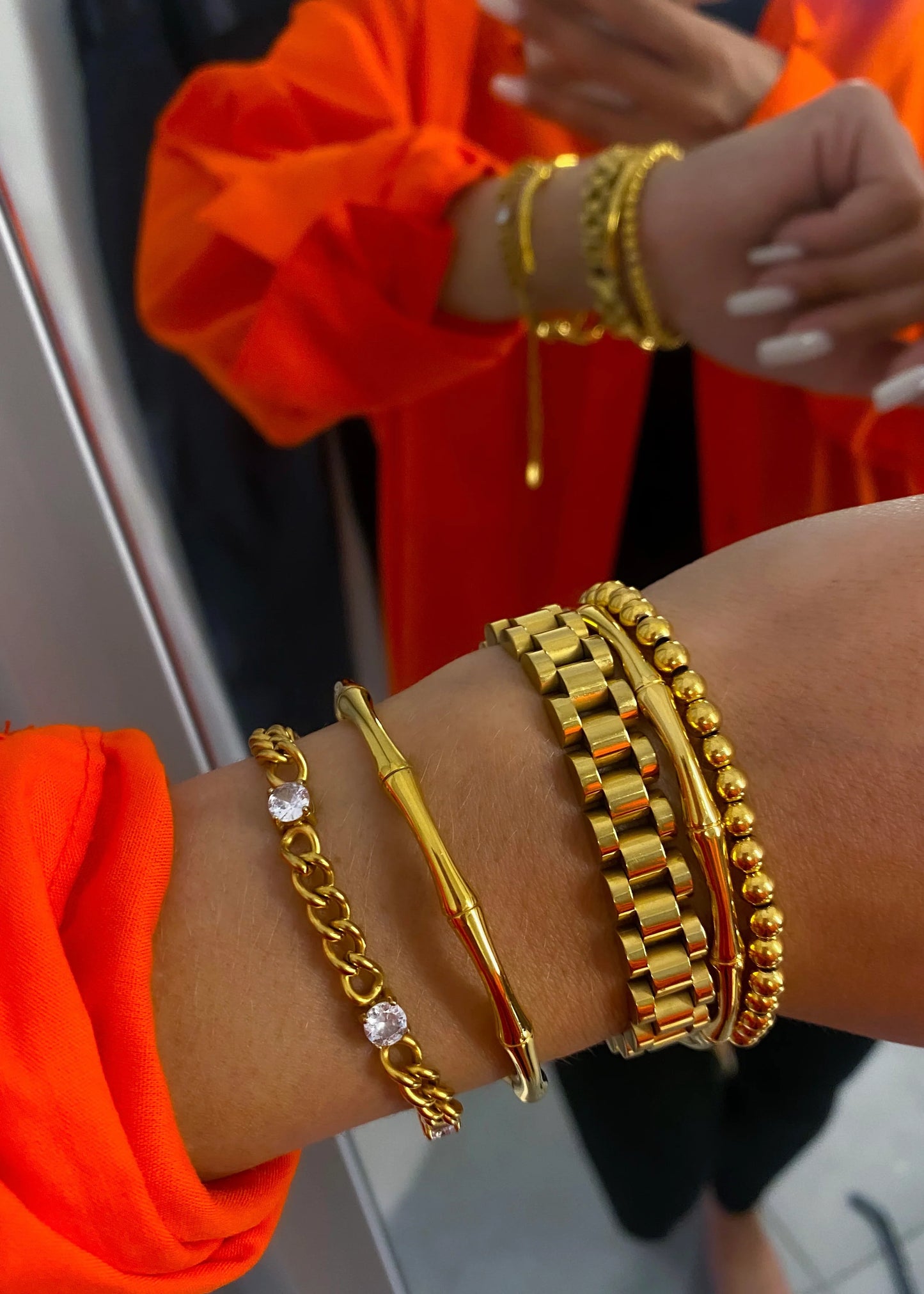 Chansutt Pearls: Thin Gold Watch Band Bracelet