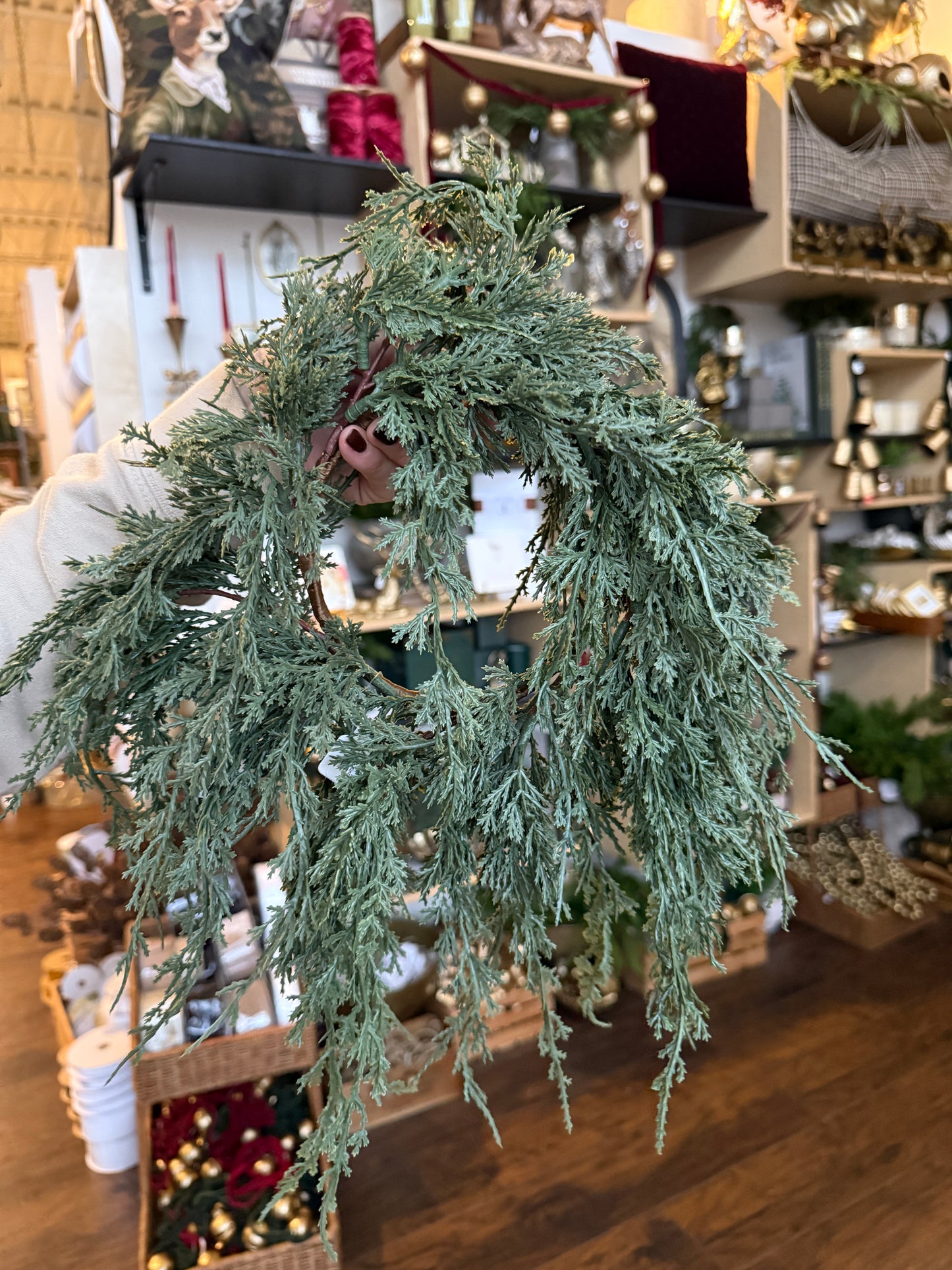 Large Juniper Candle Ring