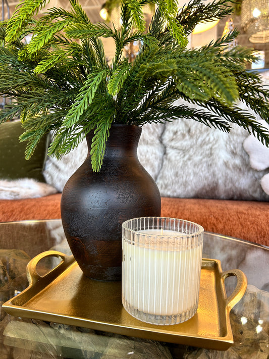 Small Gold Metal Handled Tray